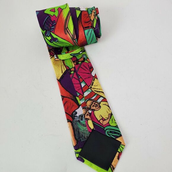 Golfing Luxury Silk‎ Necktie Golfer Design 100% Silk - Picture 4 of 6